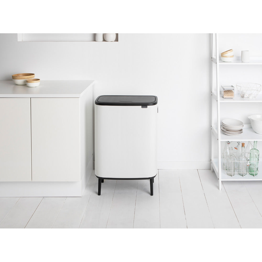 Bo Touch Bin Hi 2 x 30 litre - White