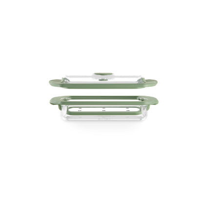 Glass Steam Cooker and Recipe book Set, 2 p, English - Transparent