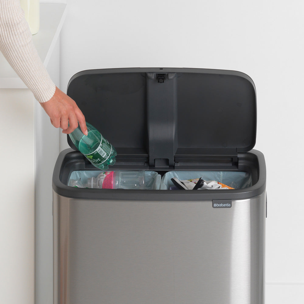 Bo Touch Bin 2 x 30 litre - Matt Steel Fingerprint Proof