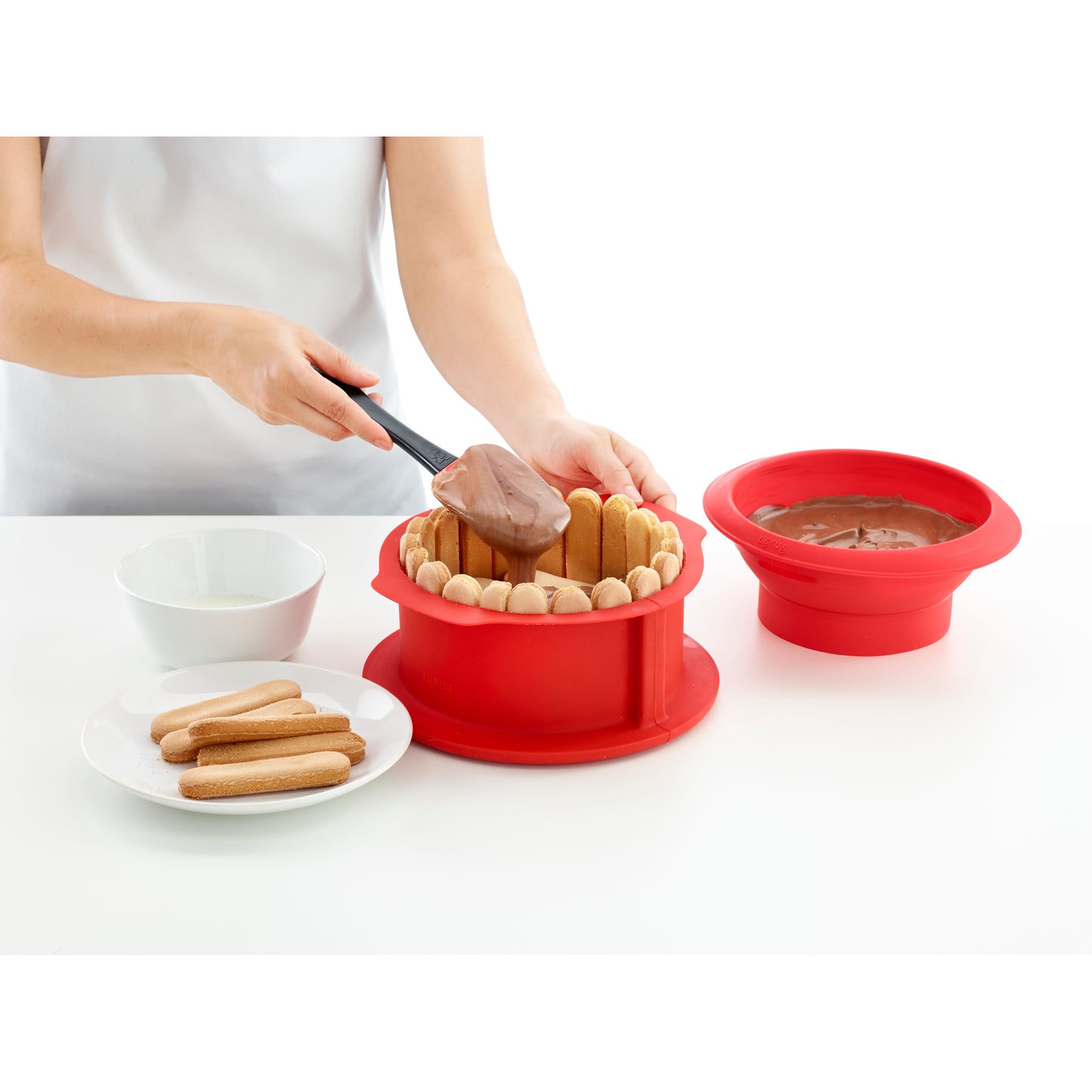 Charlotte Springform with plate, 18 cm - Red