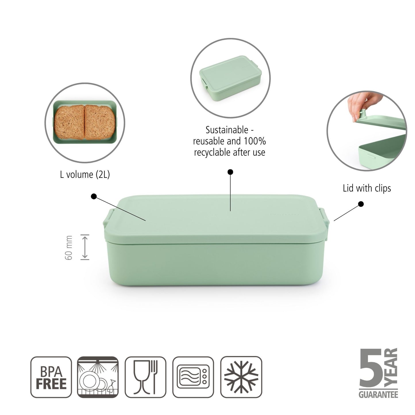Make & Take Lunch Box, Large - Jade Green
