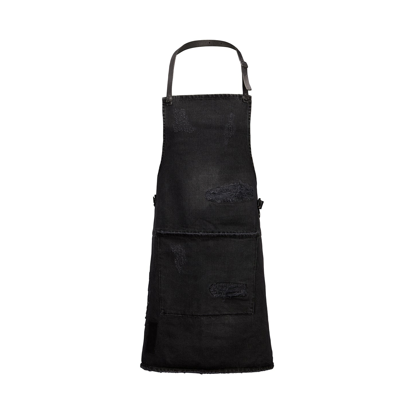 BBQ Style Apron Distressed Denim - Black