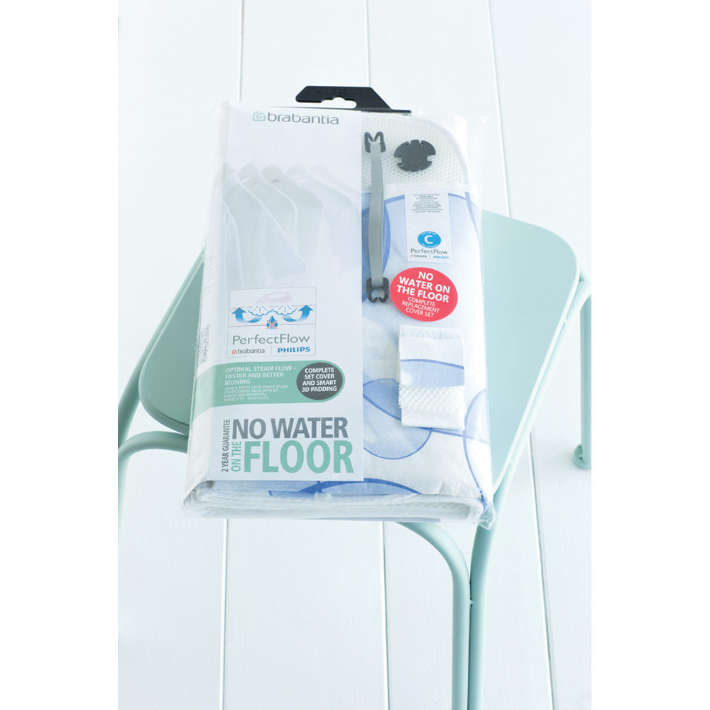 Ironing Board Cover (C) 124x45cm, Complete Set PerfectFlow - Bubbles