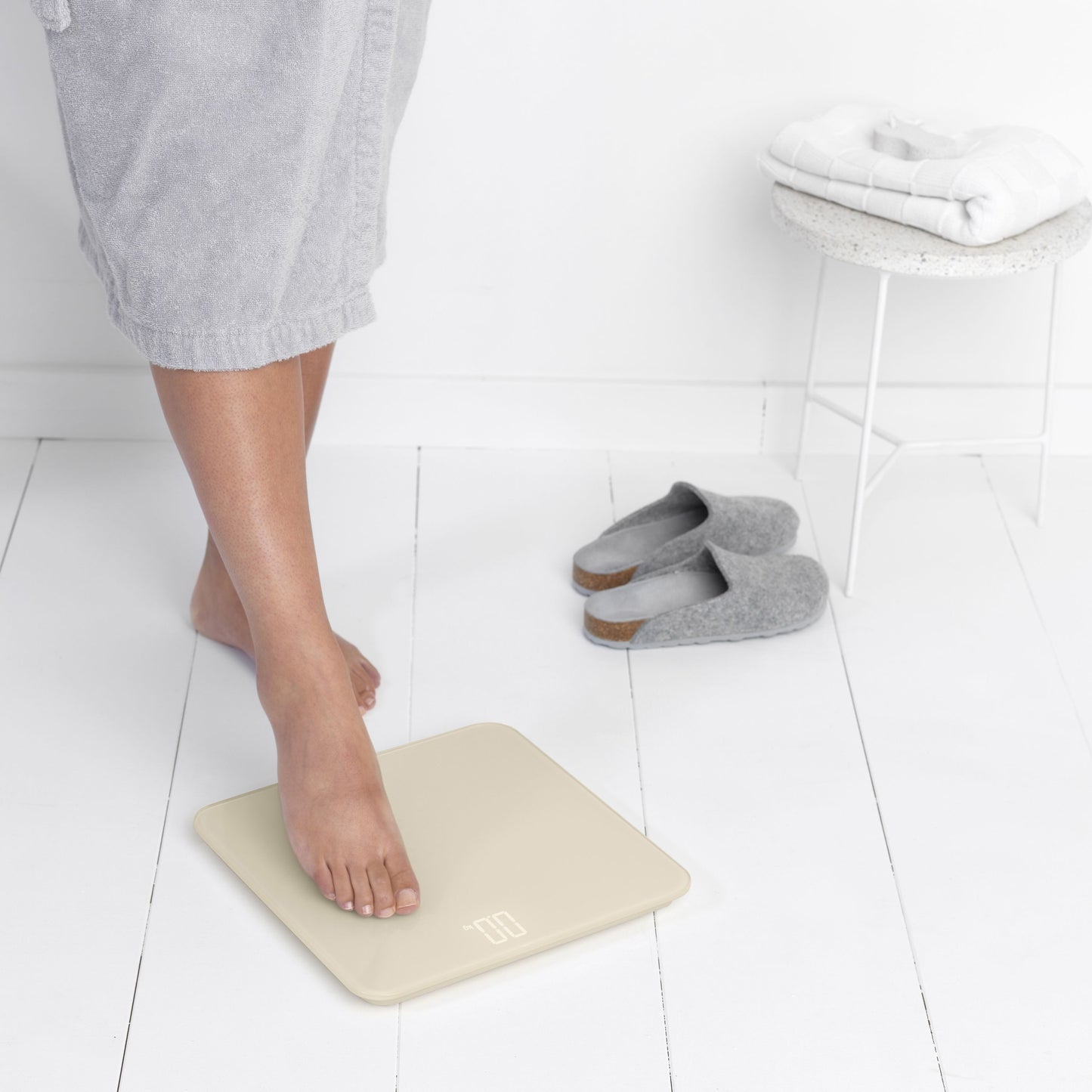 Digital Bathroom Scale - Soft Beige