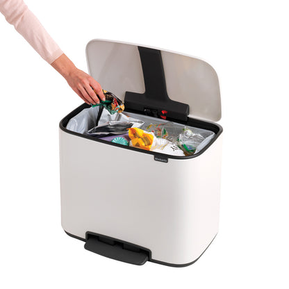 Bo Pedal Bin 36 Litre - White