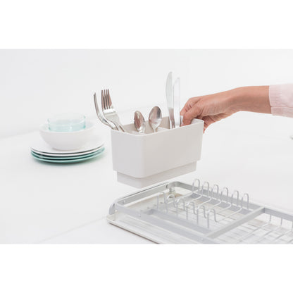 Compact Dish Drying Rack - Light Grey