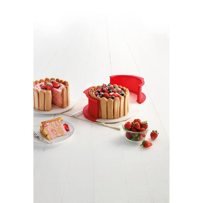 Charlotte Springform with plate, 18 cm - Red