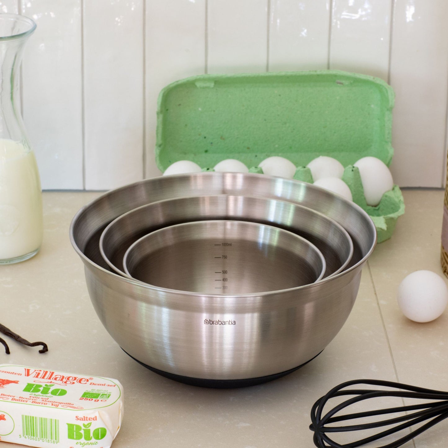 Mixing Bowl Set (1L, 1.6L, 3L) Matt