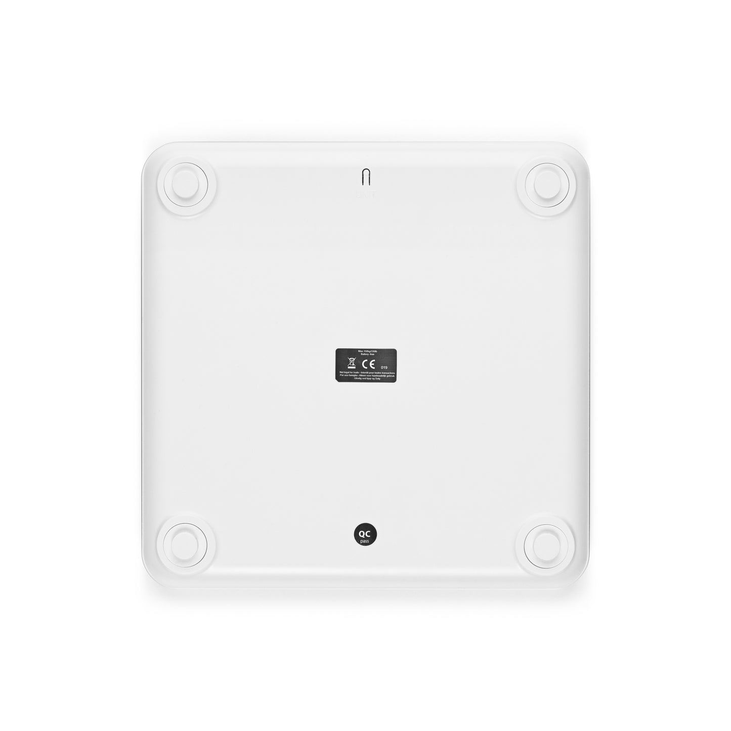 Battery Free Bathroom Scale - White