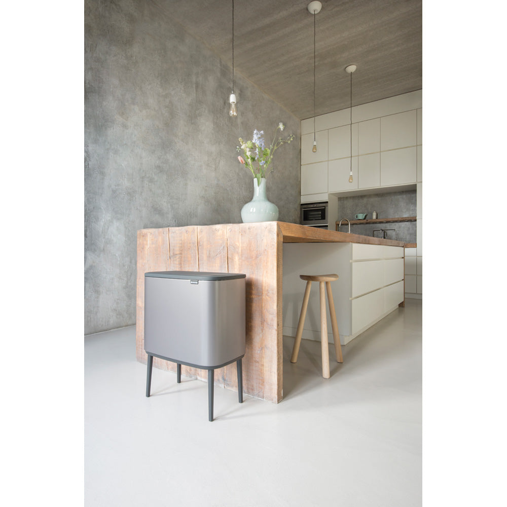 Bo Touch Bin 11 + 23 litre - Platinum