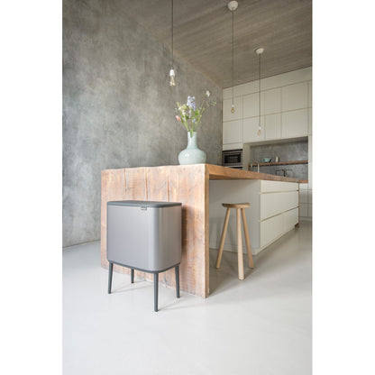 Bo Touch Bin 11 + 23 litre - Platinum