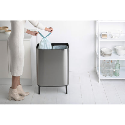 Bo Touch Bin Hi 2 x 30 litre - Matt Steel Fingerprint Proof