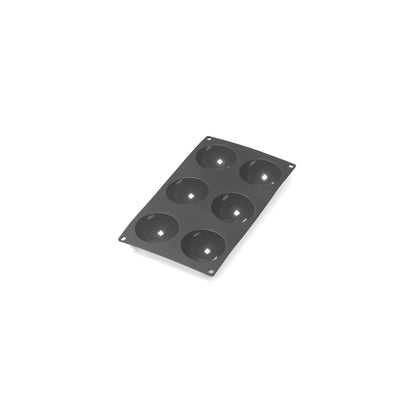 Silicone Semi-Sphere Mould, 6 Hole - Black