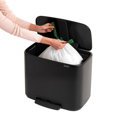 Bo Pedal Bin 36 litre - Matt Black