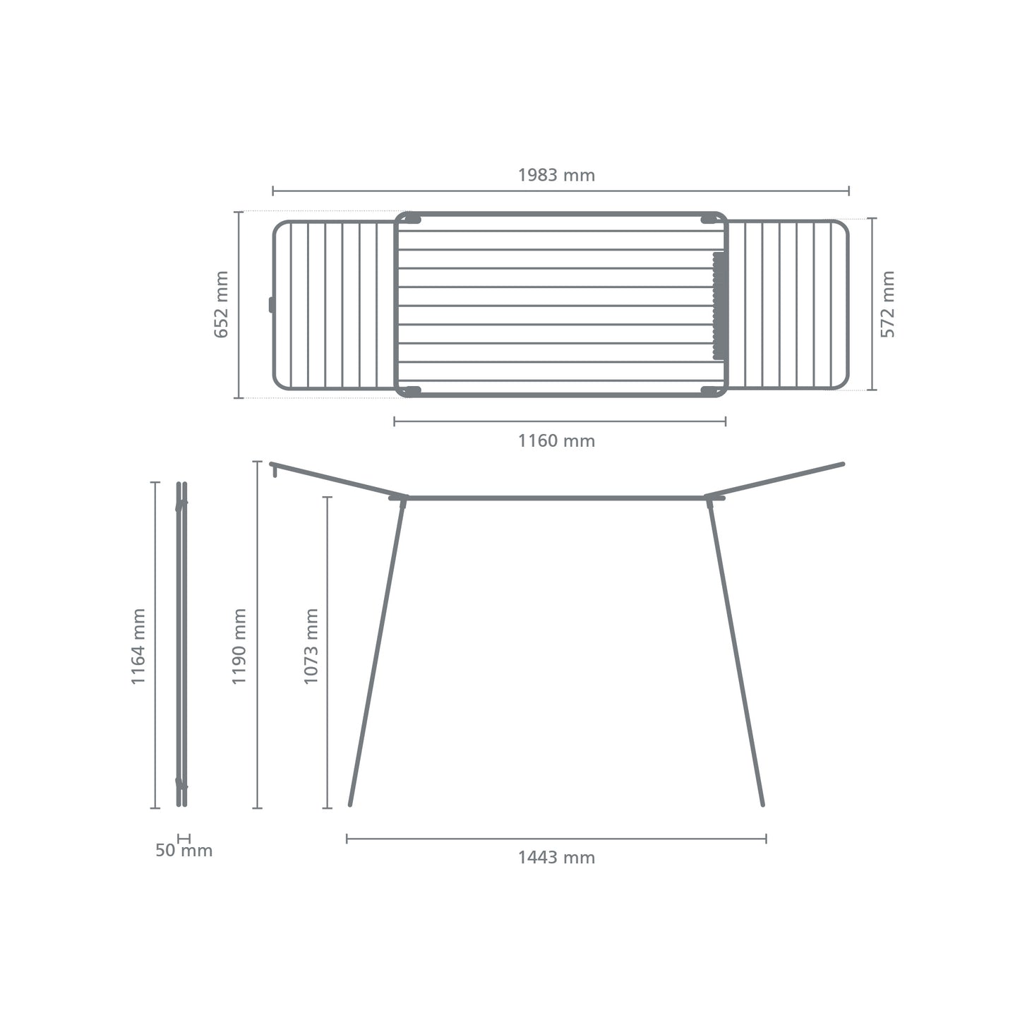 HangOn Drying Rack Too, 22 metres - White