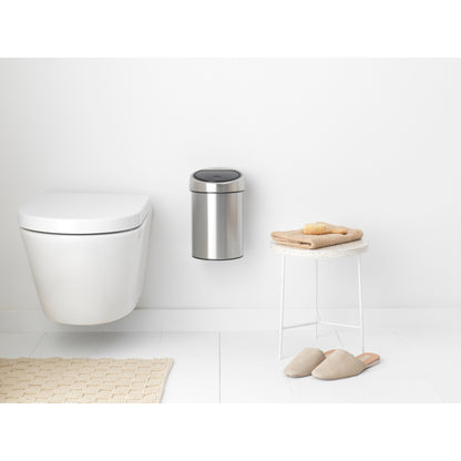 Touch Bin 3 Litre - Matt Steel.