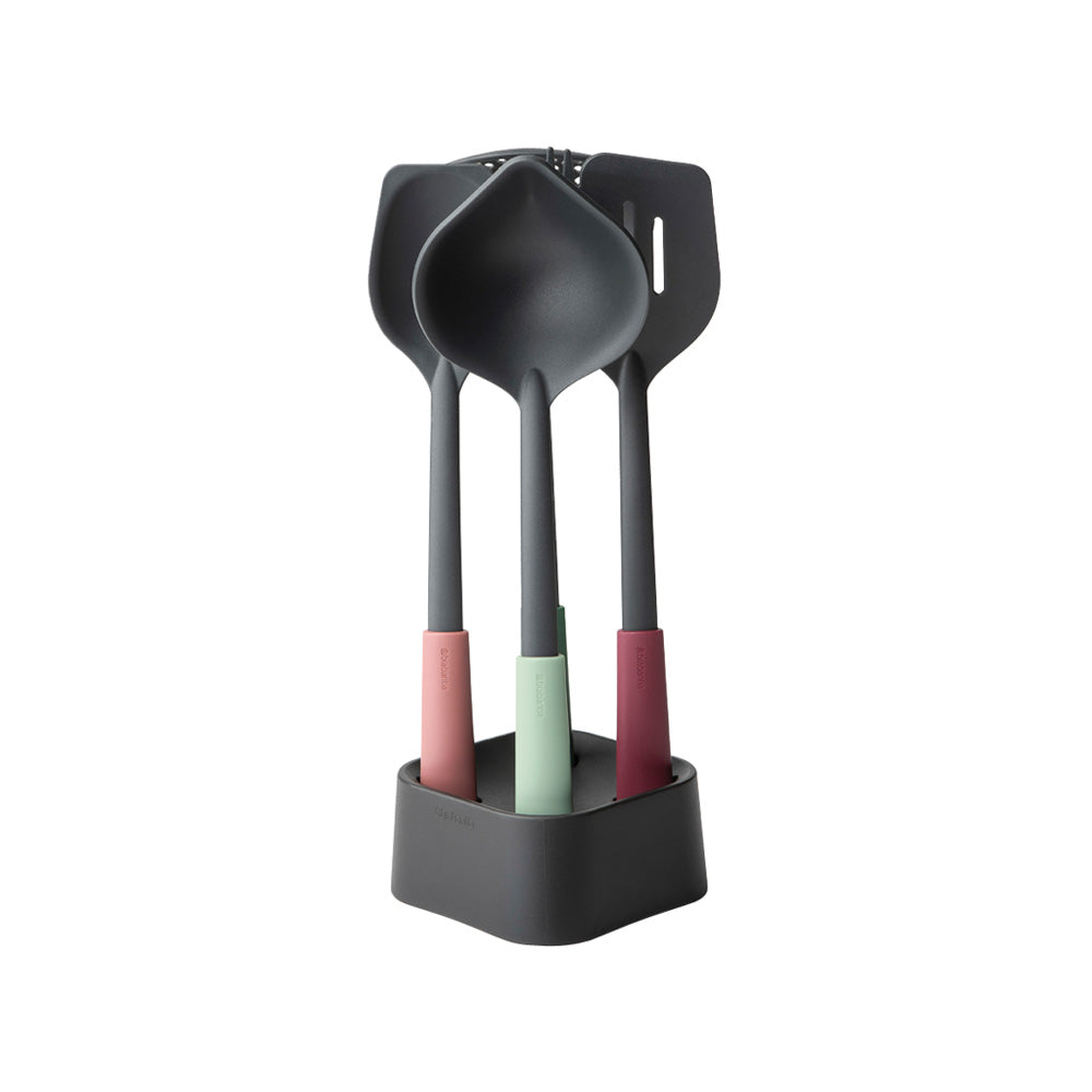 Tasty+ Kitchen Utensils Set plus Stand - Mixed Colours