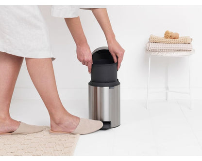 Pedal Bin NewIcon 3 Litre - Fingerprint Proof Matt Steel