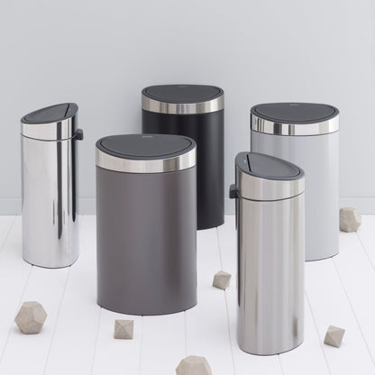 Touch Bin New 40 Litre - Brilliant Steel