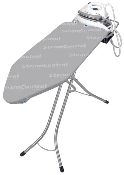 Ironing Board 124x45cm (C) Foldable Steam Unit Holder Steam Control with Aqua Bowl