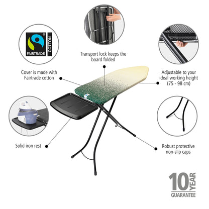 Ironing Board 124x45cm (C) Solid Steam Unit Holder - New Dawn