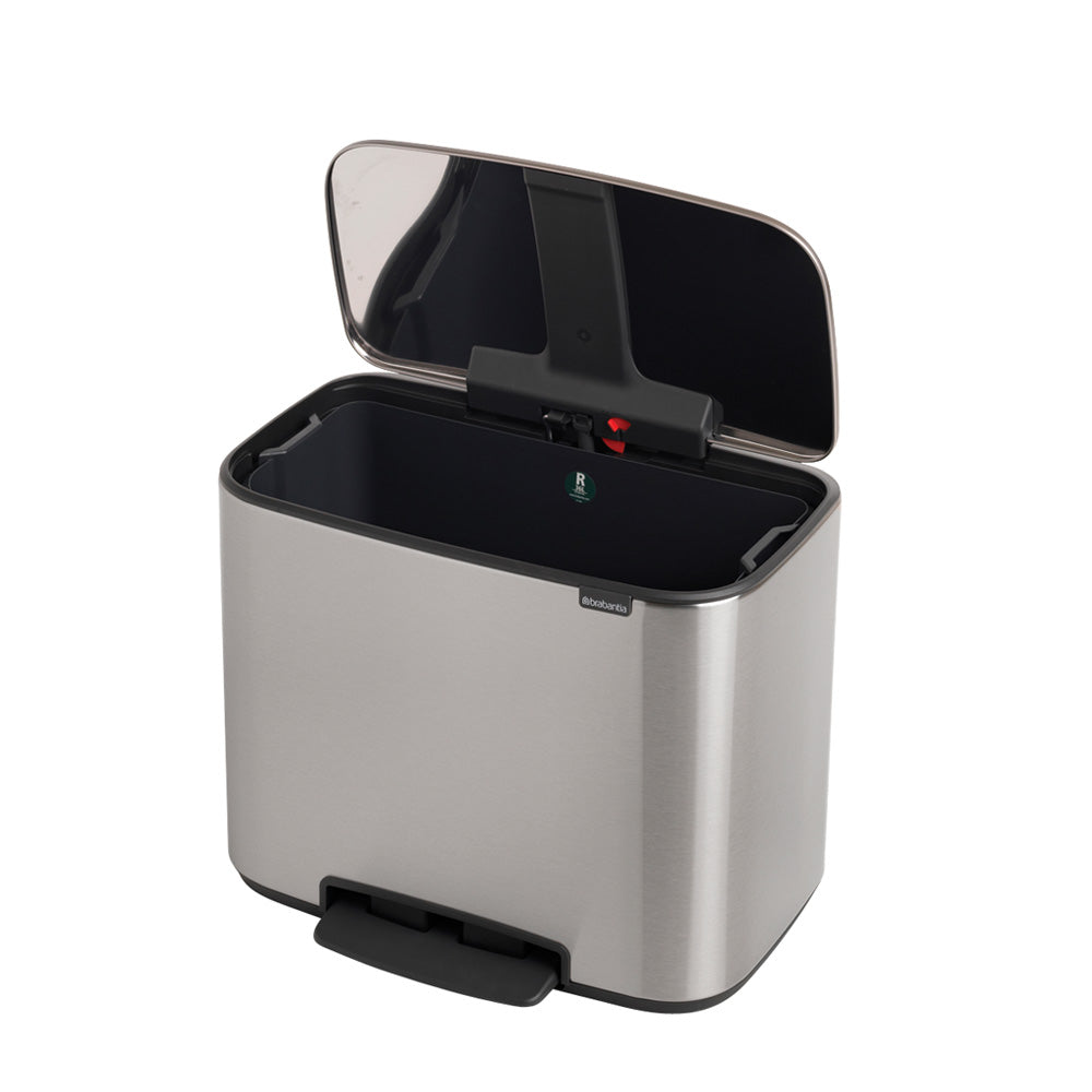 Bo Pedal Bin 36 Litre - Fingerprint Proof Matt Steel
