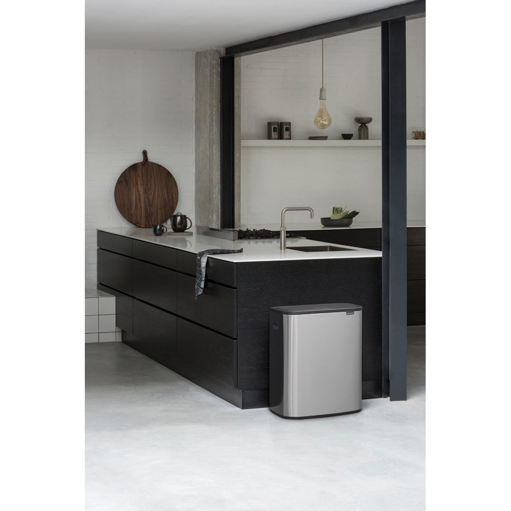 Bo Touch Bin 60 litre - Matt Steel Fingerprint Proof