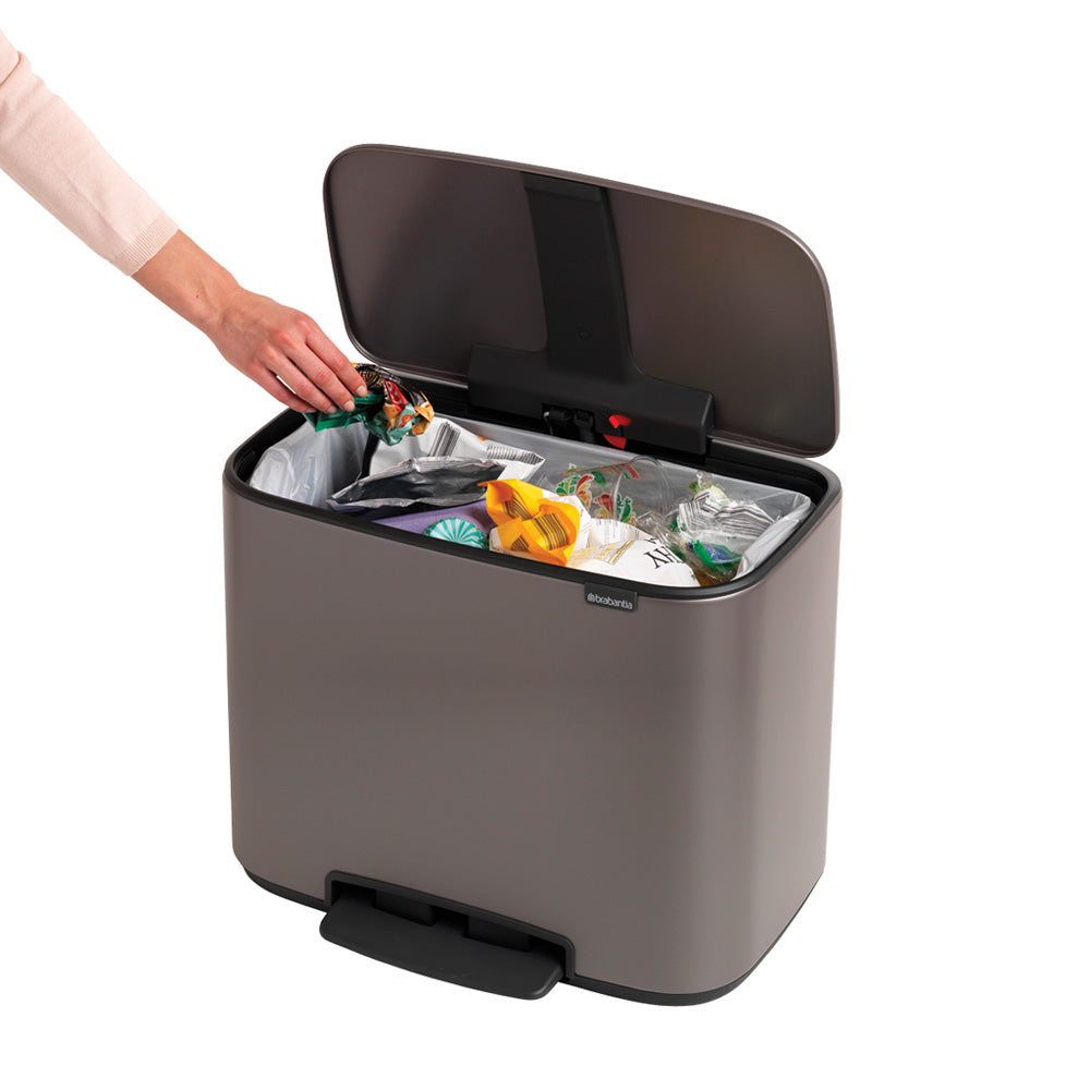 Bo Pedal Bin 36 litre - Platinum