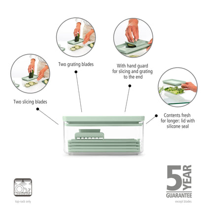 Tasty+ Slicer and Grater Set -Jade Green