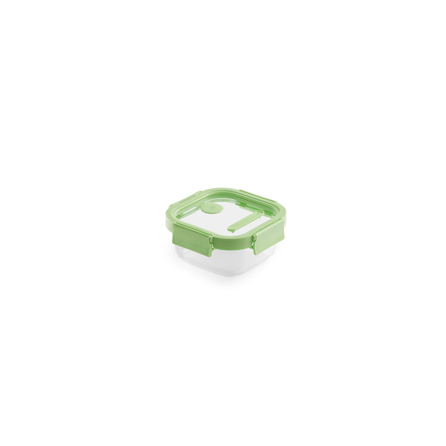 Glass Container Square, 520 ml - Green