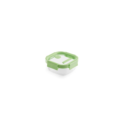 Glass Container Square, 520 ml - Green