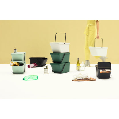 Sort & Go Stackable Waste Bin 20 litre - Dark Grey