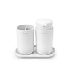 Bathroom Accessory Set of  3 - White