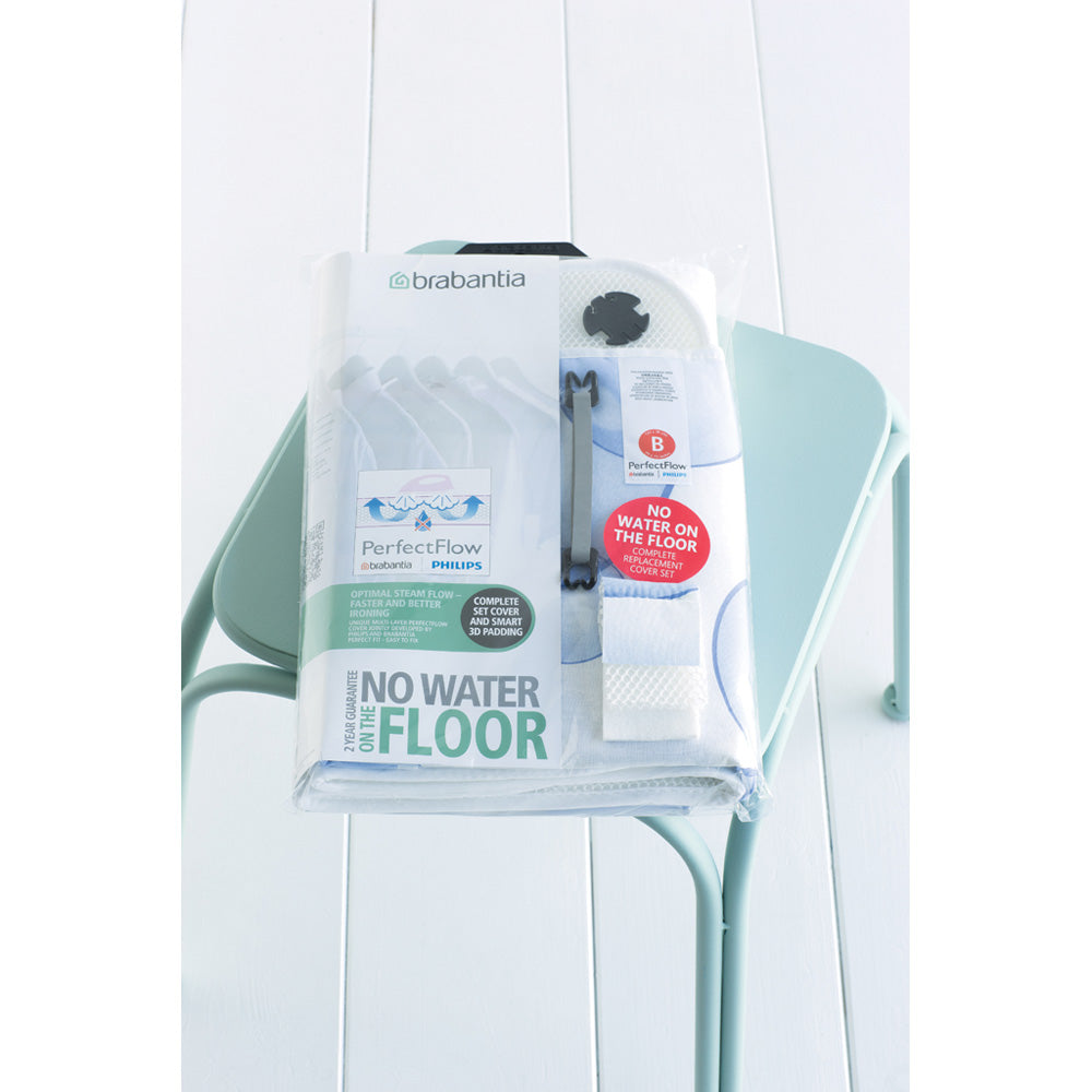 Ironing Board Cover (B) 124x38cm, Complete Set PerfectFlow - Bubbles