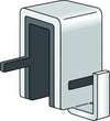 Replacement Hook for Wall Rail - Matt Steel