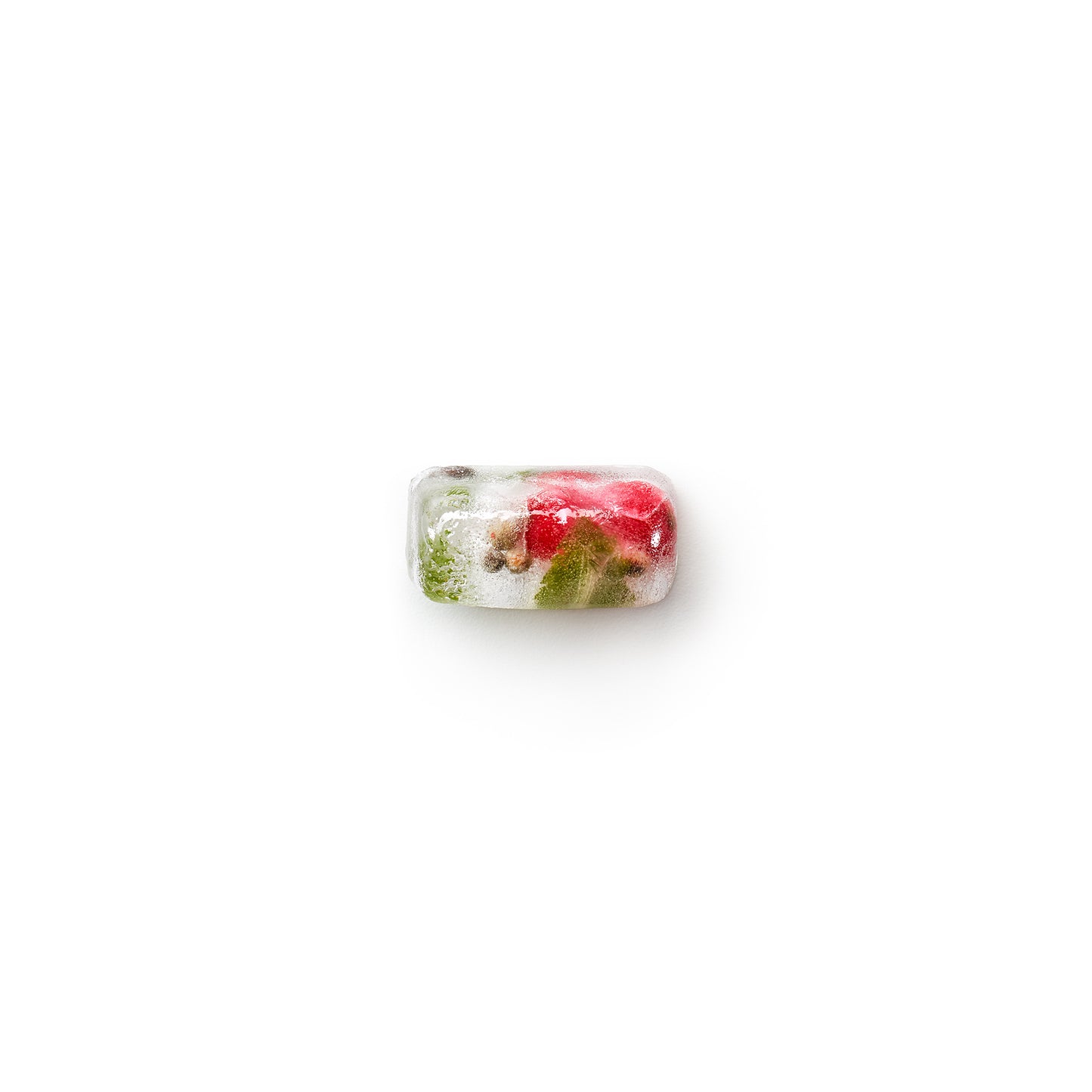 Rectangular Ice Cube Tray with Lid - Red