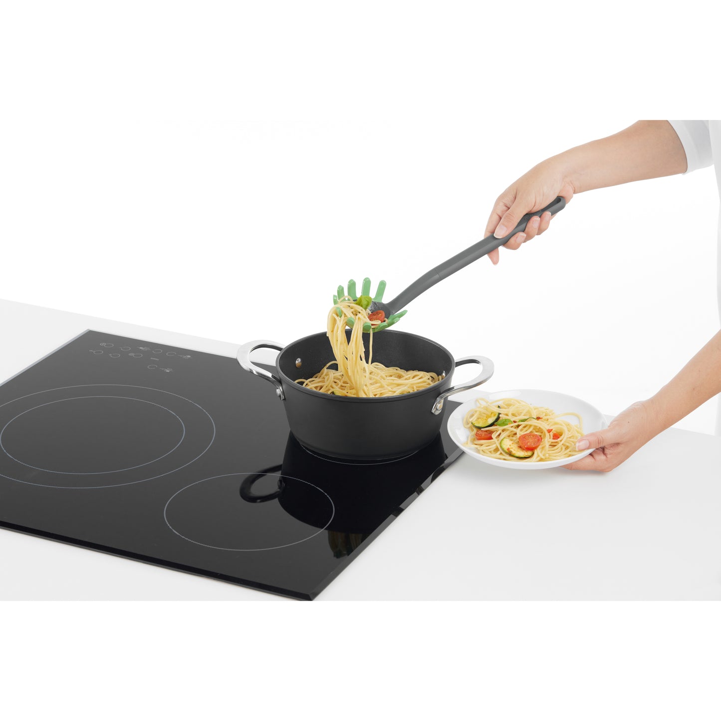 Non-Scratch Pasta Spoon - Green