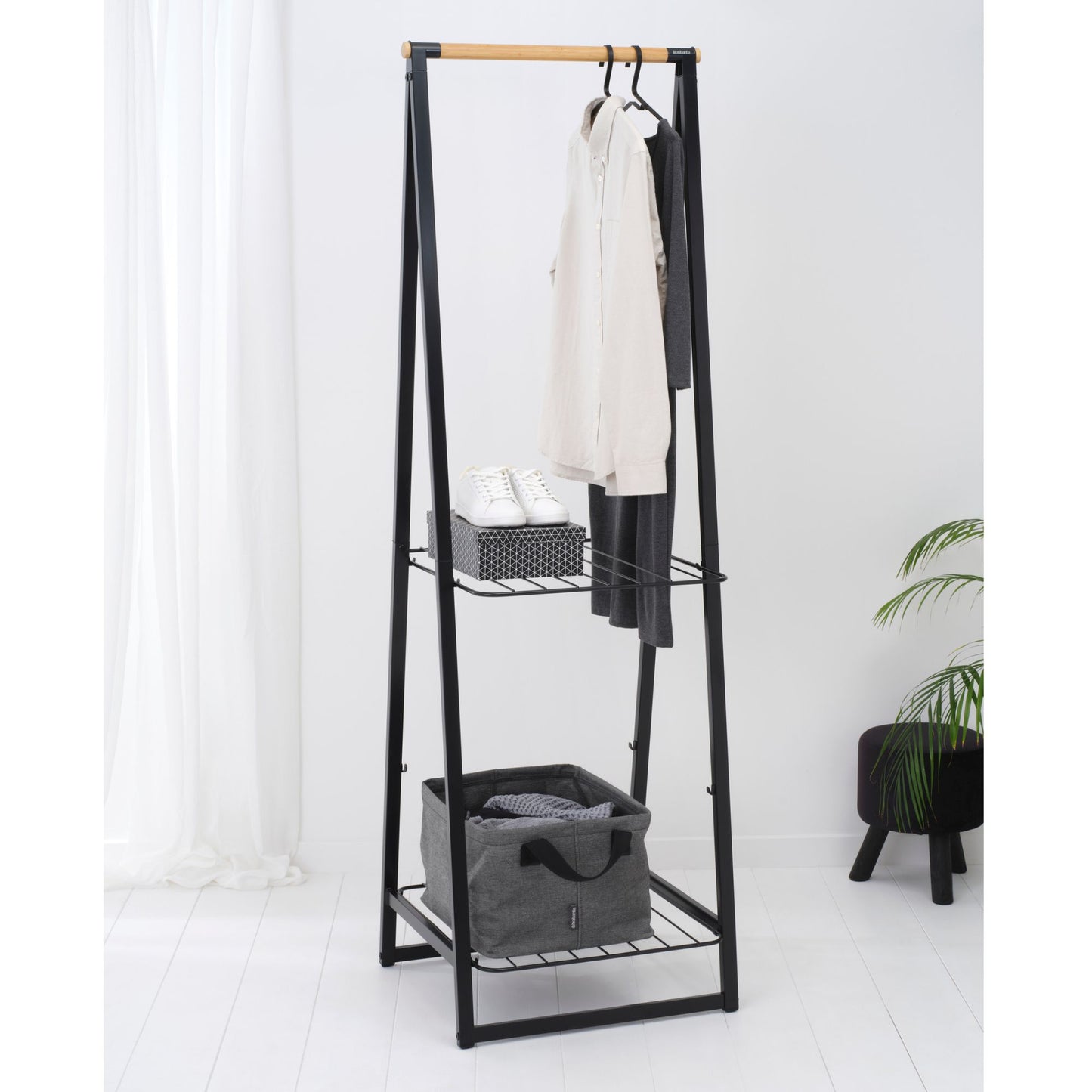 Foldable Laundry Basket 35 litre - Black