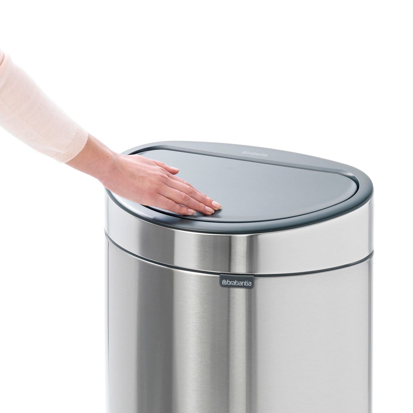 Touch Bin New 40 Litre - Fingerprint Proof Matt Steel