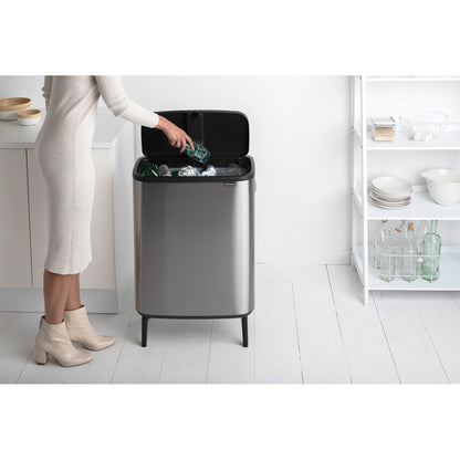 Bo Touch Bin Hi 60 litre - Matt Steel Fingerprint Proof