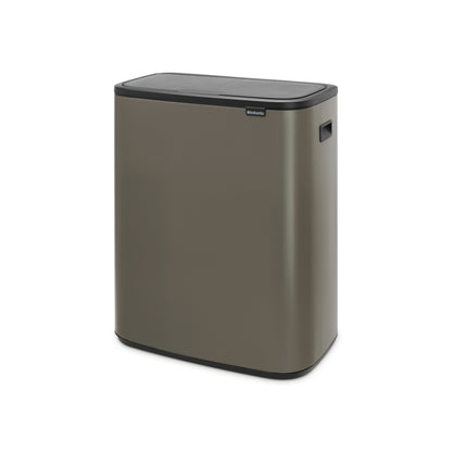 Bo Touch Bin 2 x 30 litre - Platinum