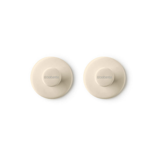 ReNew Towel Hooks, set of 2, screws and tape included - Soft Beige