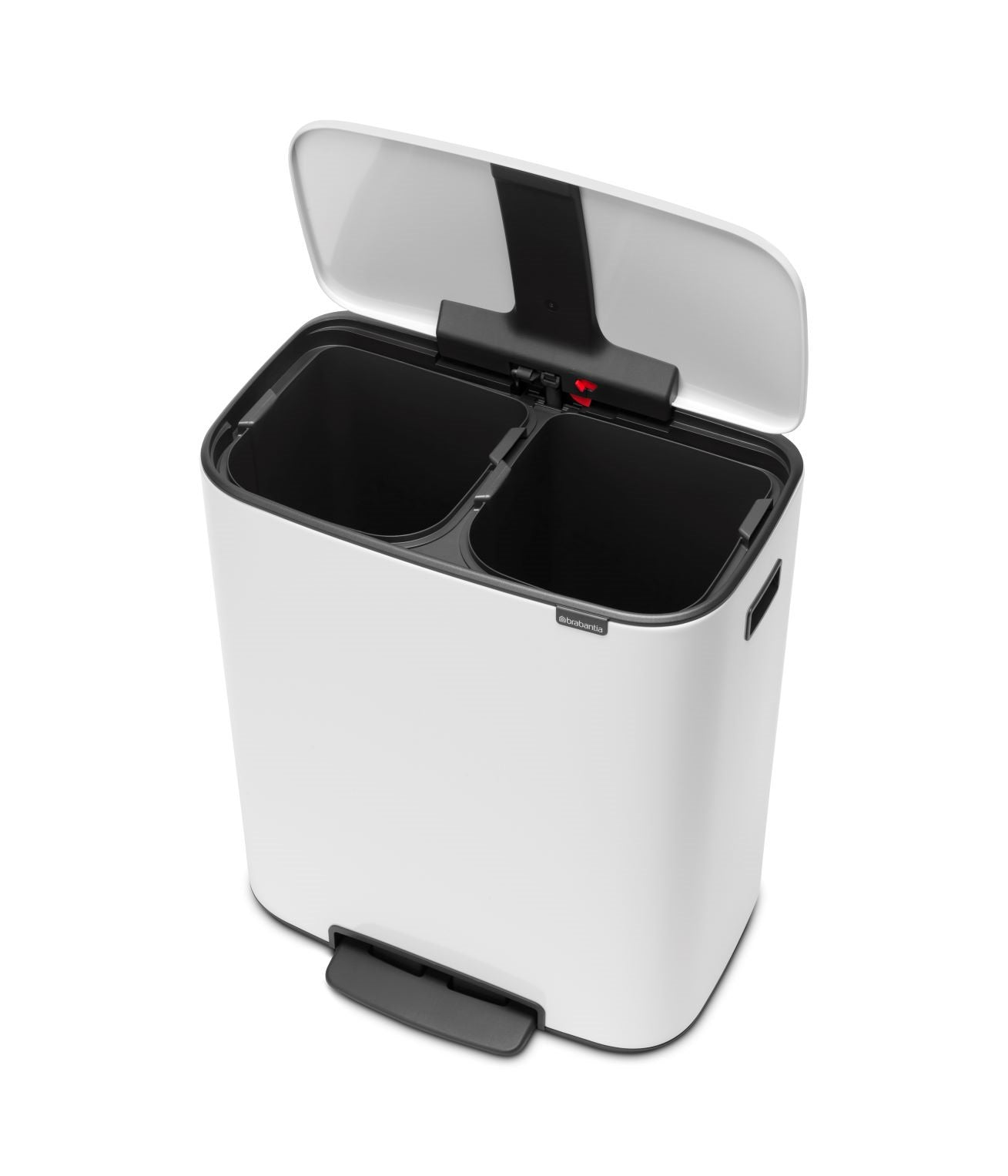 Bo Pedal Bin 2 x 30 litre - White