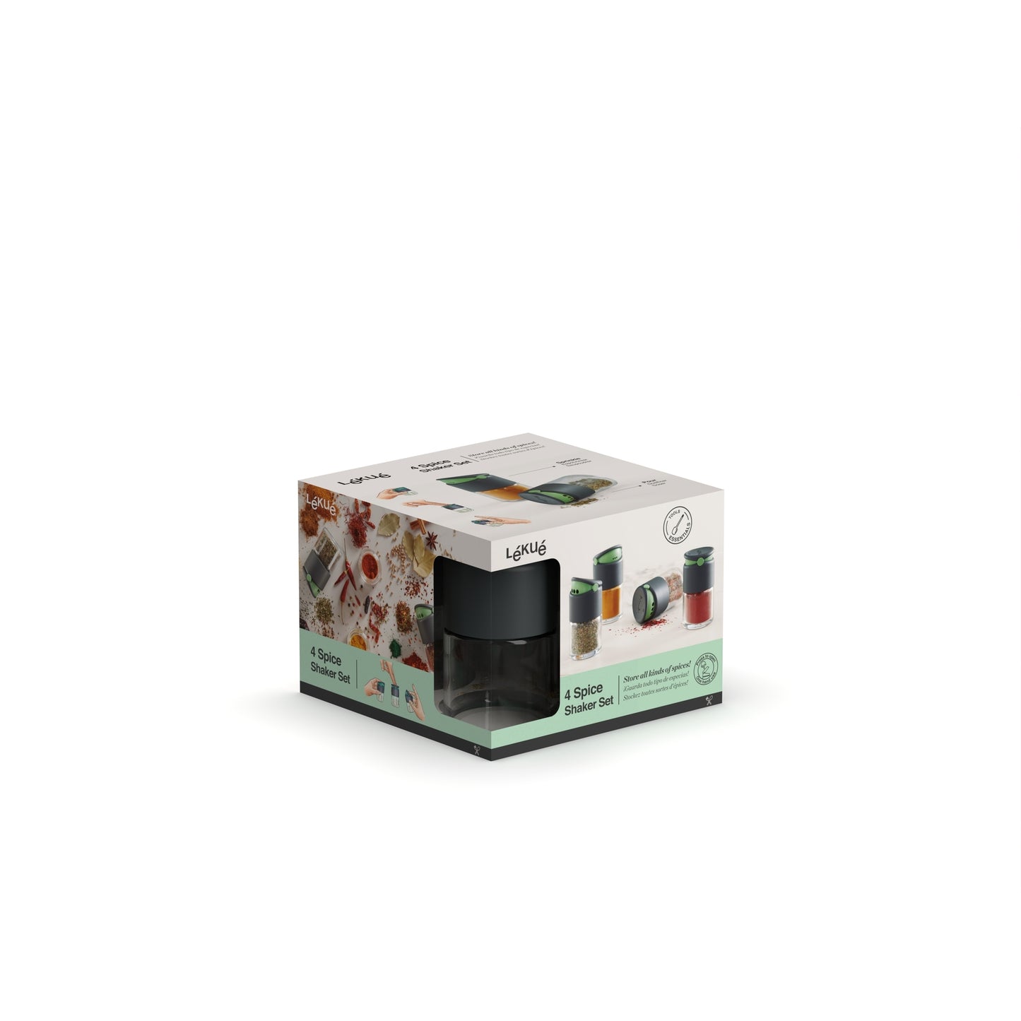 Spice Shakers Set of 4 - Grey