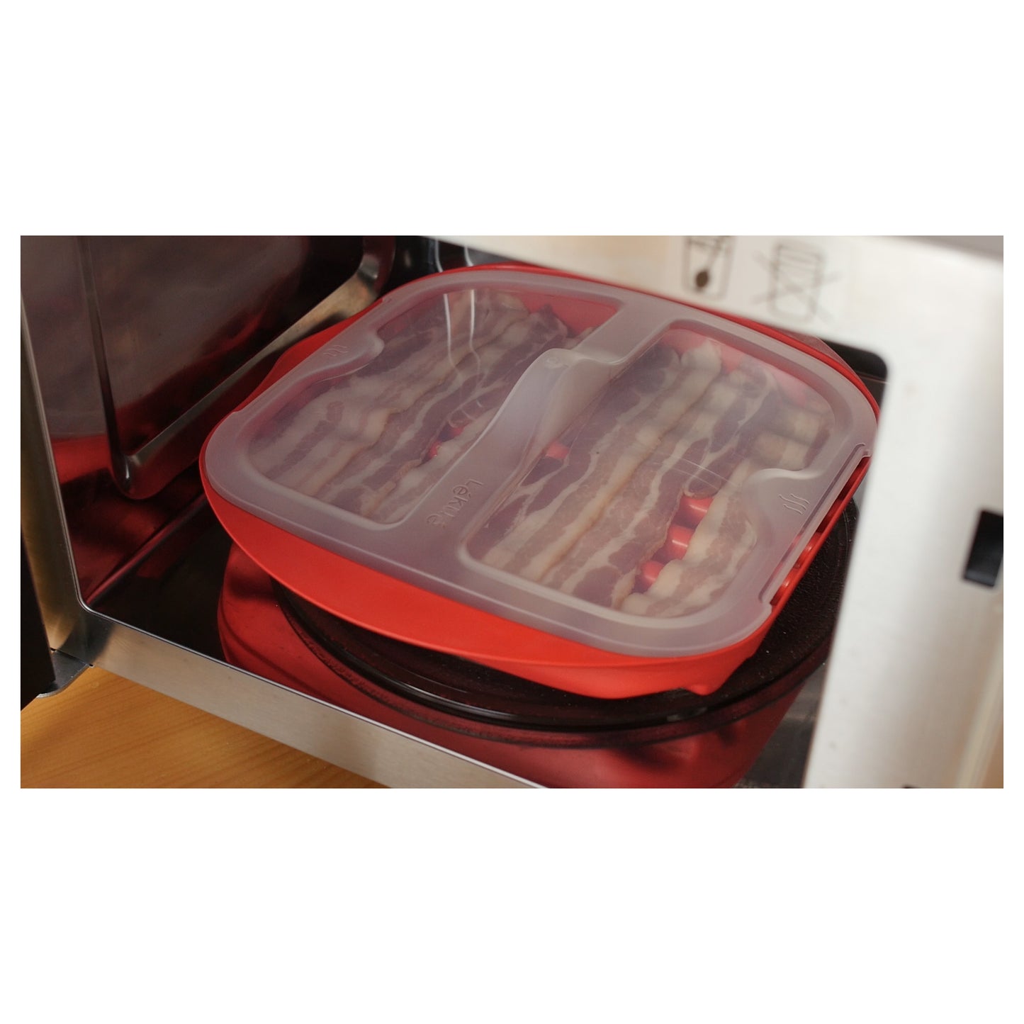Microwave Bacon Cooker - Red