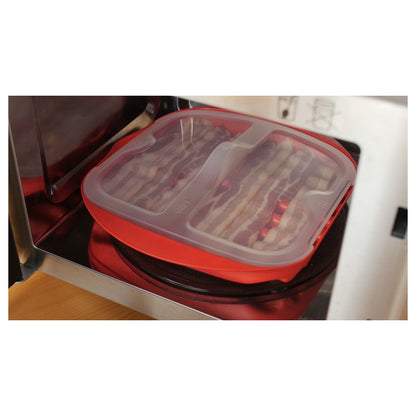 Microwave Bacon Cooker - Red