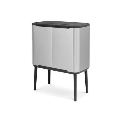 Bo Touch Bin 3 x 11 Litre - Fingerprint Proof Matt Steel