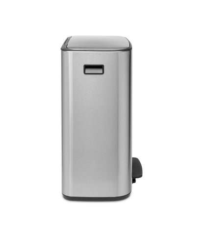 Bo Pedal Bin 2 x 30 litre - Matt Steel Fingerprint Proof
