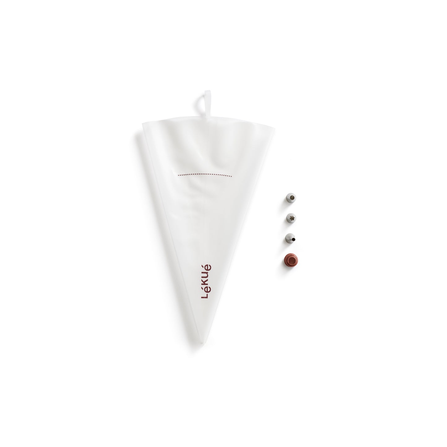 Reusable Piping Bag Set with 3 Nozzles - Transparent