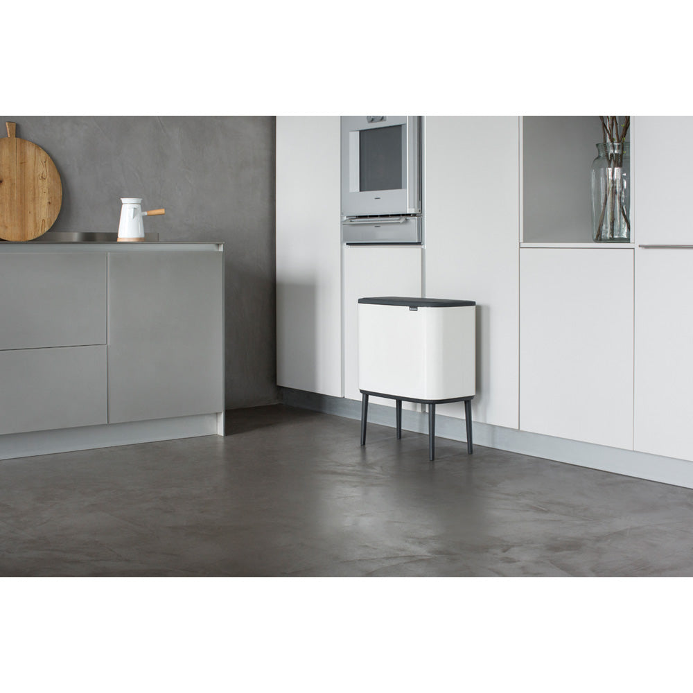 Bo Touch Bin 3 x 11 Litre - White